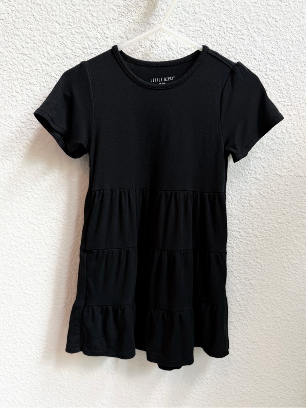Little Bipsy Black Tiered Jersey Dress Size 18 - 24 months EUC